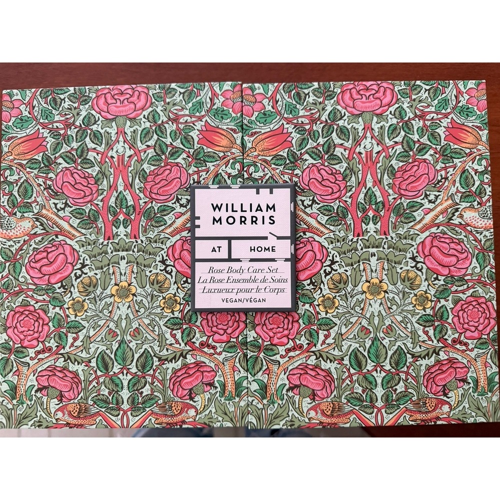 William Morris At Home Luxury ROSE GREEN DAVANA Body Care Set Gift Box